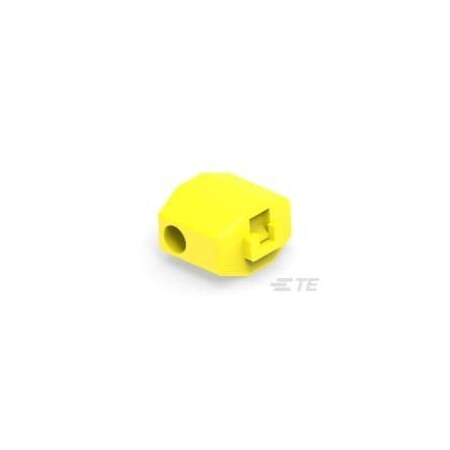 Te Connectivity Butt Splice Wire Connector, 9 AWG Max, Yellow, None Insulation 735411